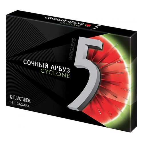 Жевательная резинка Five сyclone сочный арбуз 31.2 г в Верный