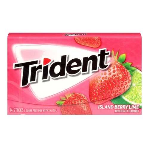 Жевательная резинка TRIDENT Клубника, Лайм 14 пластинок (США) в Верный
