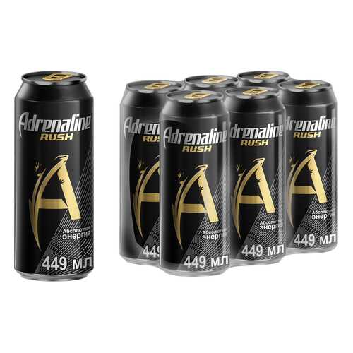 Энергетический напиток Adrenaline rush в упаковке 6*0.449 л в Верный
