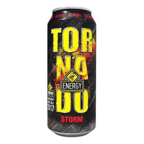 Напиток энергетический Tornado Energy storm газированный жестяная банка 0.45 л в Верный