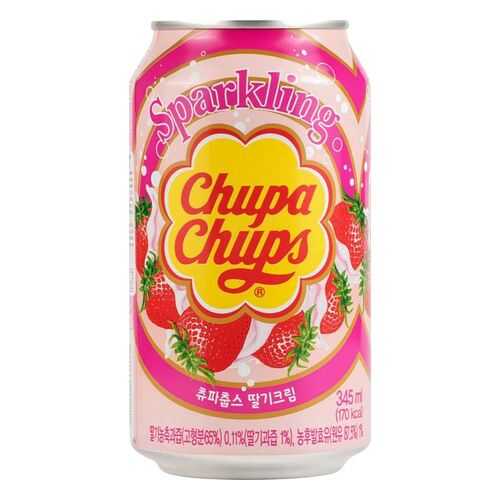 Напиток безалкогольный сильногазированный Chupa Chups клубника жестяная банка 0.345 л в Верный