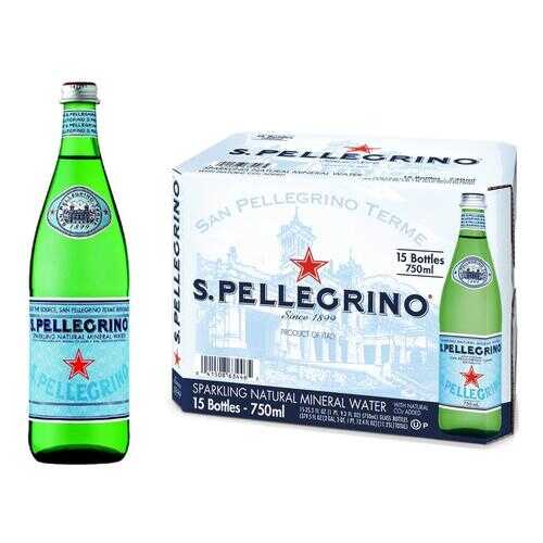 Минеральная вода газ S.Pellegrino 0.75 л стекло по 15 шт в Верный