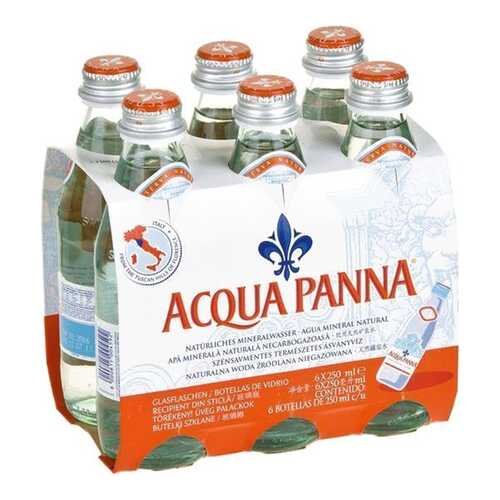 Вода минеральная Acqua Panna столовая негазированная стекло 6 шт по 0.25 л в Верный