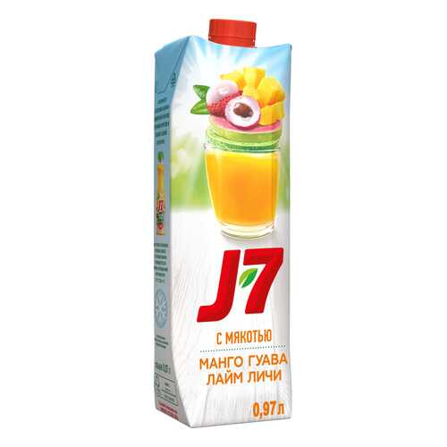 Напиток J7 сокосодержащий лайм-личи-манго-гуава 0.97 л в Верный