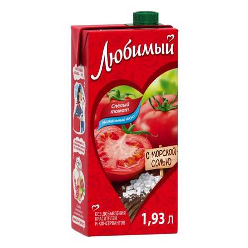 Нектар Любимый спелый томат с морской солью 1.93 л в Верный