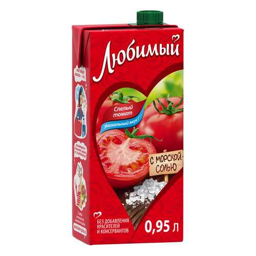 Нектар спелый томат Любимый с морской солью 0.95 л в Верный