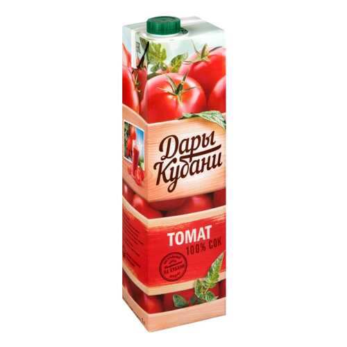 Сок Дары Кубани томат с мякотью, солью и сахаром 1 л в Верный