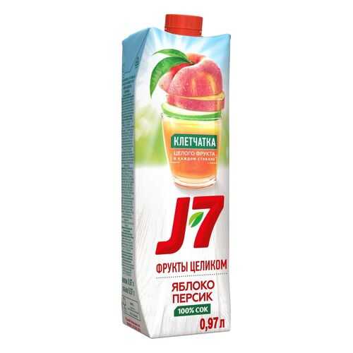 Сок J-7 Яблоко Персик с мякотью 970мл в Верный
