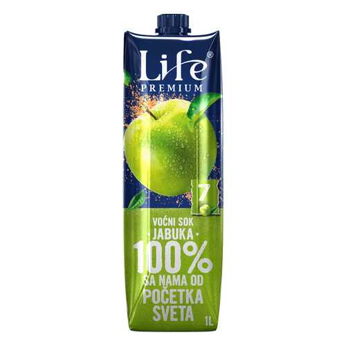 Сок Life premium яблочный 1 л в Верный