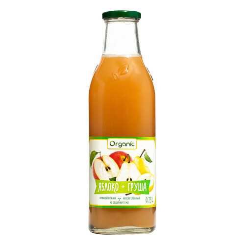 Сок Organic Яблоко-Груша прямого отжима 750 мл (стекло) в Верный